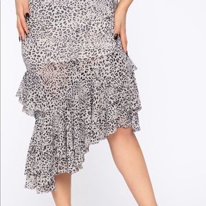 Cheetah print Midi skirt